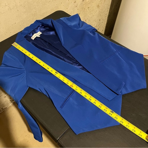 G by Giuliana Rancic Women's Royal Blue Blazer Size M Open Front - Picture 10 of 12